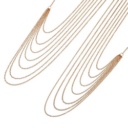 Over chest to waist chain necklace