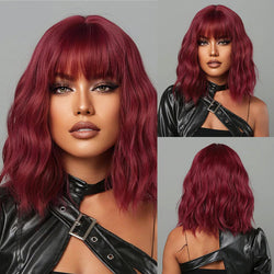 Medium Length Straight Bob Style Synthetic Wig