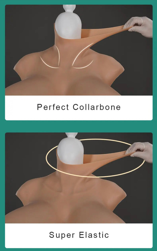Z cup silicone breast form. Super sized breasts with added skin definition