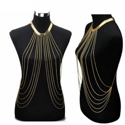 Over chest to waist chain necklace