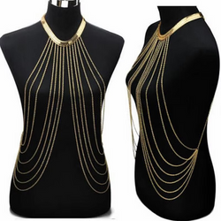 Over chest to waist chain necklace