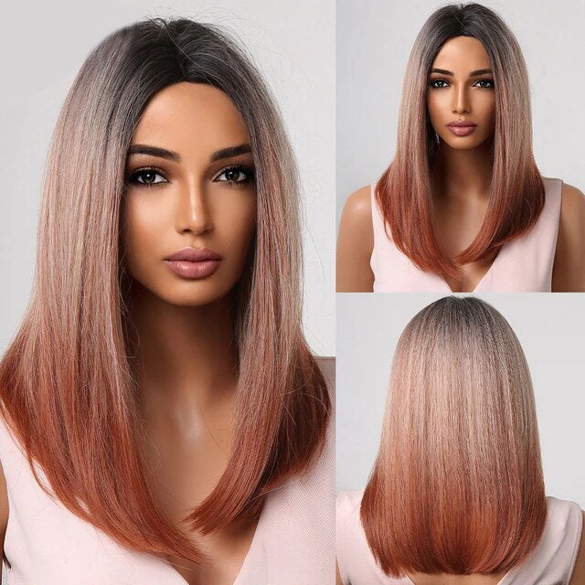 Medium Length Bob Style Synthetic Wig