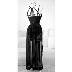 Black strappy lingerie dress