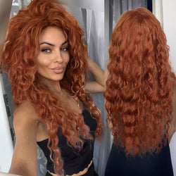 Long wavy synthetic wig