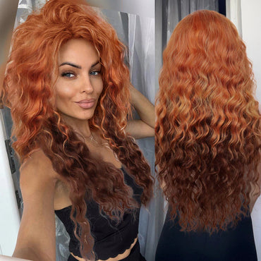 Long wavy synthetic wig