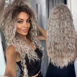 Long wavy synthetic wig