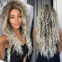 Long wavy synthetic wig