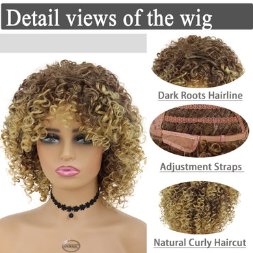Medium Length Curly Synthetic Wig