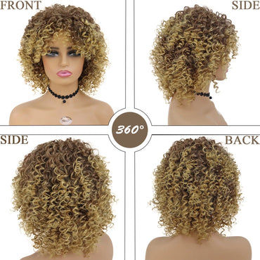 Medium Length Curly Synthetic Wig