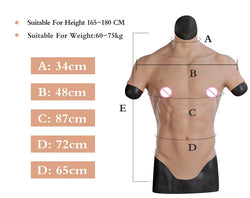Mens Silicone Muscle Body Suit