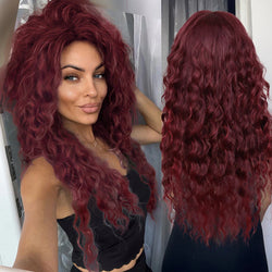 Long wavy synthetic wig
