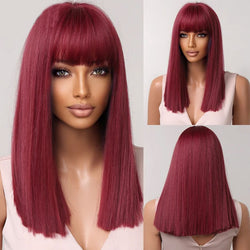 Medium Length Bob Style Synthetic Wig