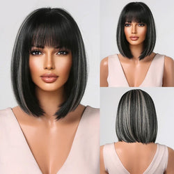 Medium Length Bob Style Synthetic Wig