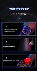 Vibrating suction cup with tongue licking action masturbator