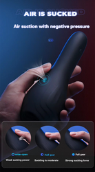 Vibrating suction cup with tongue licking action masturbator