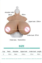 Z cup silicone breast form. Super sized breasts with added skin definition