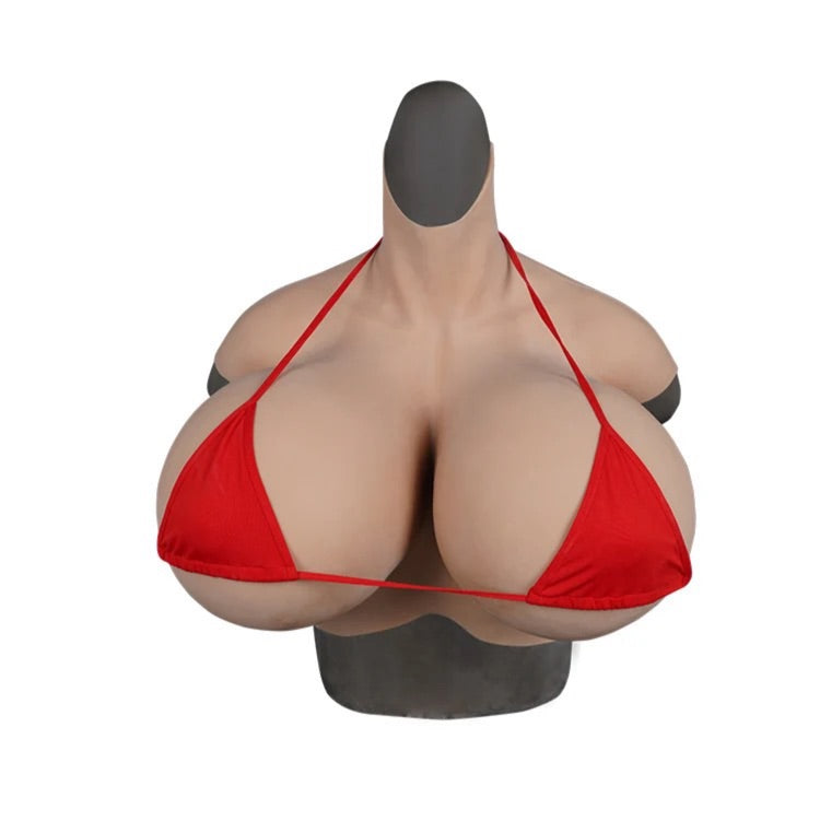 Z cup silicone breast form. Super sized breasts with added skin