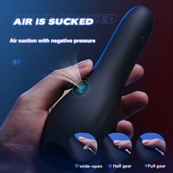 Vibrating suction cup with tongue licking action masturbator