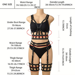 Cat Harness Strappy Bodysuit Set