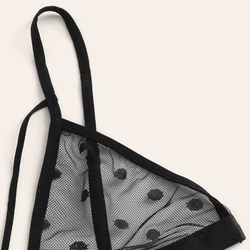 Polka dot bra thong lingerie set