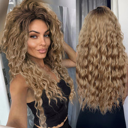 Long wavy synthetic wig