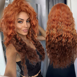 Long wavy synthetic wig