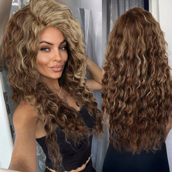 Long wavy synthetic wig