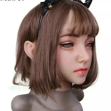 Dokier Realistic Silicone Female Mask Full Head Masks With Neck For  Crossdresser