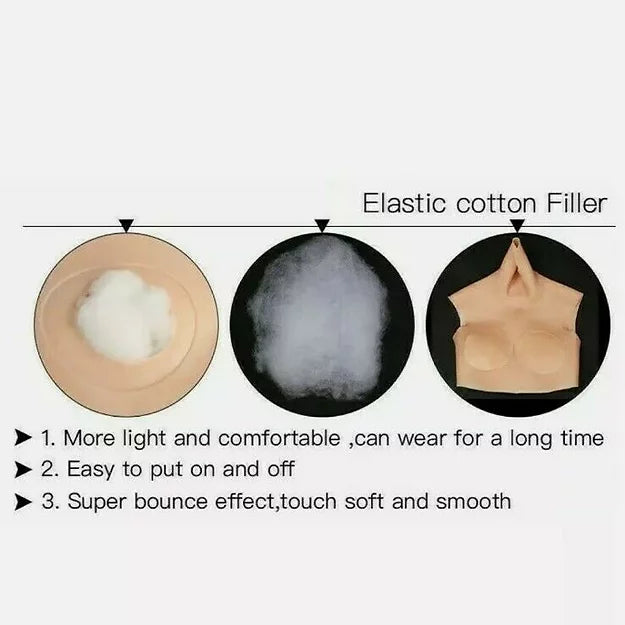 Silicone Breast Forms E Cup (Liquid Silicone Filling)