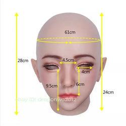 Female Silicone Face Mask With Make Up