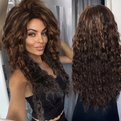 Long wavy synthetic wig