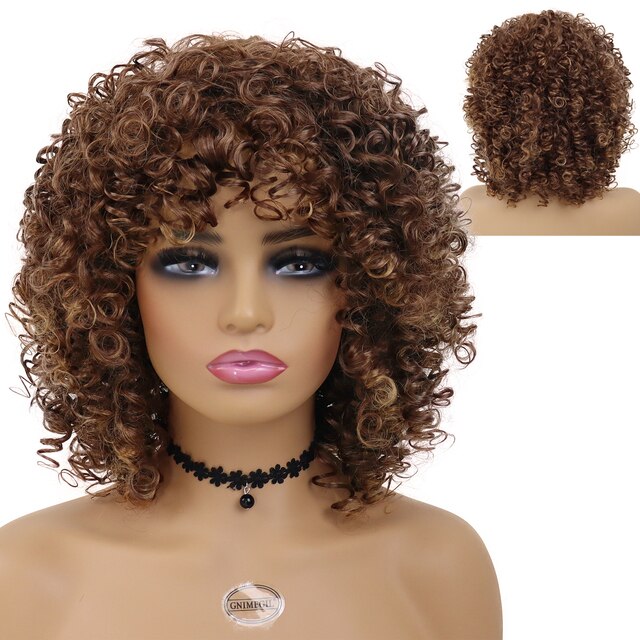 Medium Length Curly Synthetic Wig