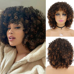 Medium Length Curly Synthetic Wig