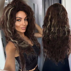 Long wavy synthetic wig