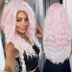 Long wavy synthetic wig