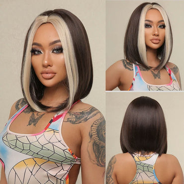 Medium Length Bob Style Synthetic Wig
