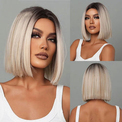 Medium Length Bob Style Synthetic Wig
