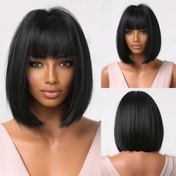 Medium Length Bob Style Synthetic Wig