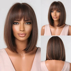 Medium Length Bob Style Synthetic Wig