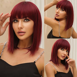 Medium Length Bob Style Synthetic Wig