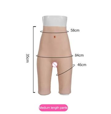 Female Silicone Vagina Pants Long Leg