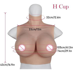 Silicone Breast forms Breastplate H Cup Fake Boobs Mastectomy Crossdressing