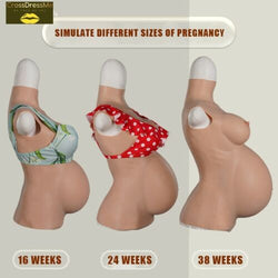 Silicone Breast Forms Pregnancy Belly Pregnant Crossdresser Drag Trans Fake Boob