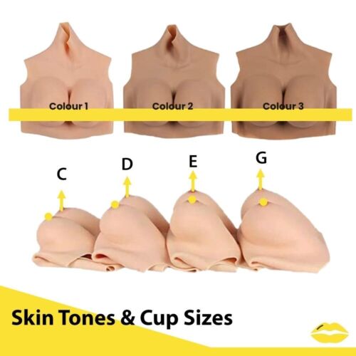 Silicone Breast forms Breastplate H Cup Fake Boobs Mastectomy Crossdressing