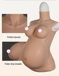 Silicone Breast Forms Pregnancy Belly Pregnant Crossdresser Drag Trans Fake Boob