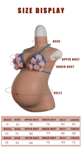 Silicone Breast Forms Pregnancy Belly Pregnant Crossdresser Drag Trans Fake Boob